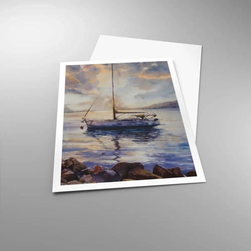 Poster - Evening in Harbour - 70x100 cm