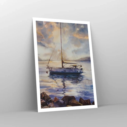 Poster - Evening in Harbour - 70x100 cm