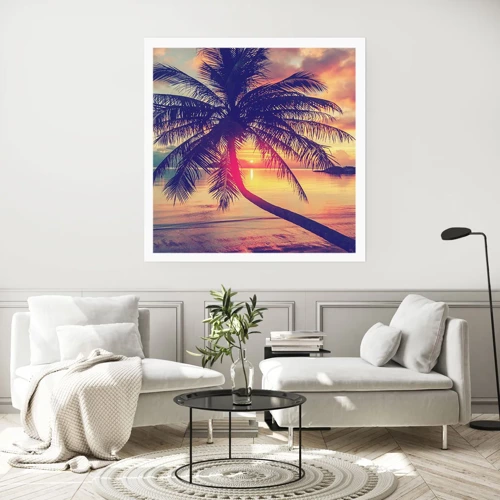 Poster - Evening under the Palm Trees - 50x50 cm