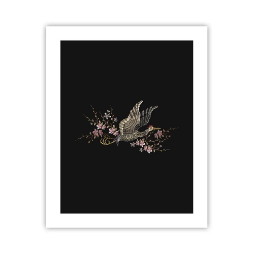 Poster - Exotic, Embroidered Bird - 40x50 cm