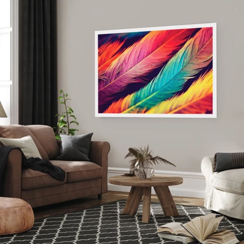 Poster - Feathered Rainbow - 40x30 cm