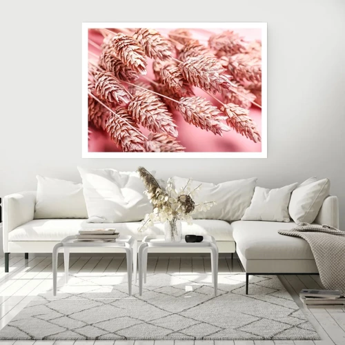 Poster - Flowery Cascade in Pink - 91x61 cm