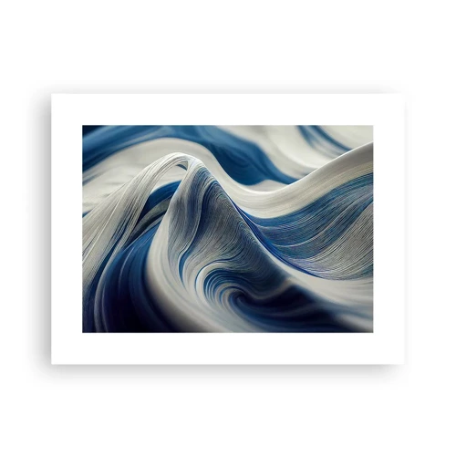 Poster - Fluidity of Blue and White - 40x30 cm