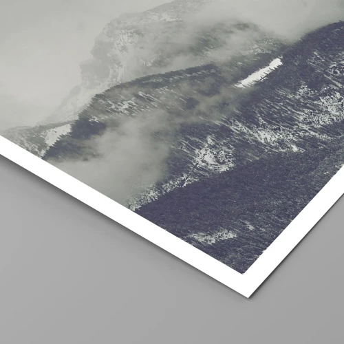 Poster - Foggy valley - 100x70 cm