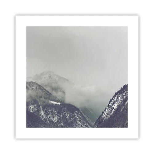 Poster - Foggy valley - 40x40 cm