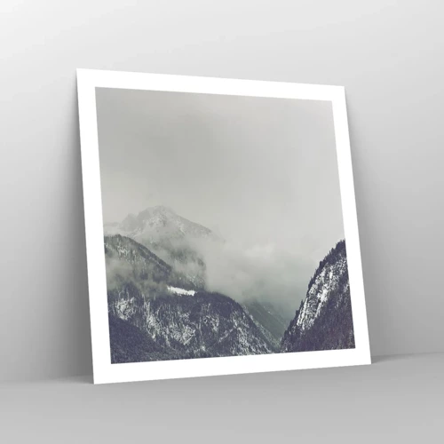 Poster - Foggy valley - 60x60 cm