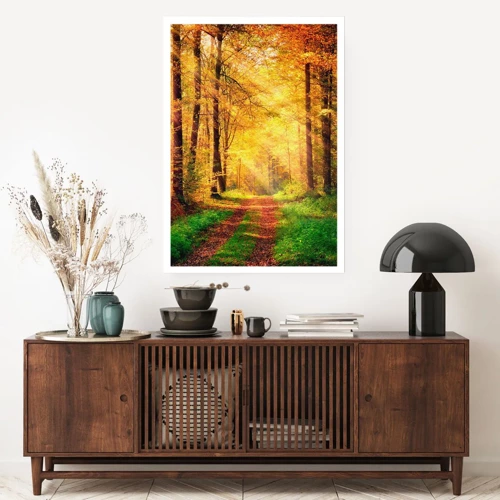 Poster - Forest Golden silence - 40x50 cm