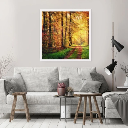 Poster - Forest Golden silence - 60x60 cm