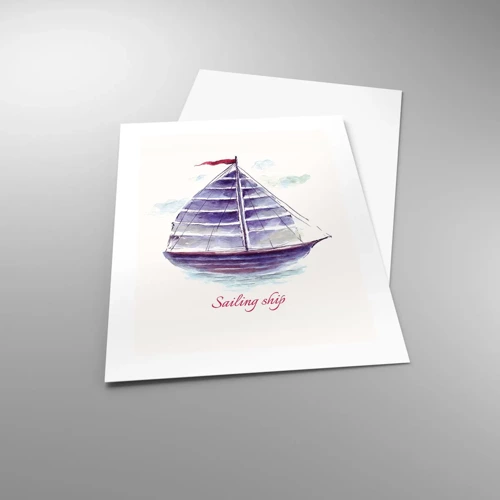 Poster - Full Sails And Calm Waters - 40x50 cm