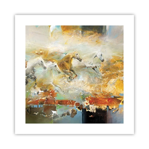 Poster - Gallopping through the World - 40x40 cm