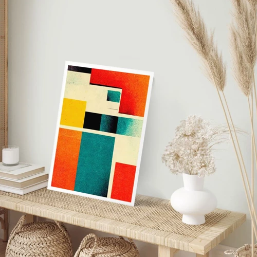 Poster - Geometric Abstract - Good Energy - 40x50 cm