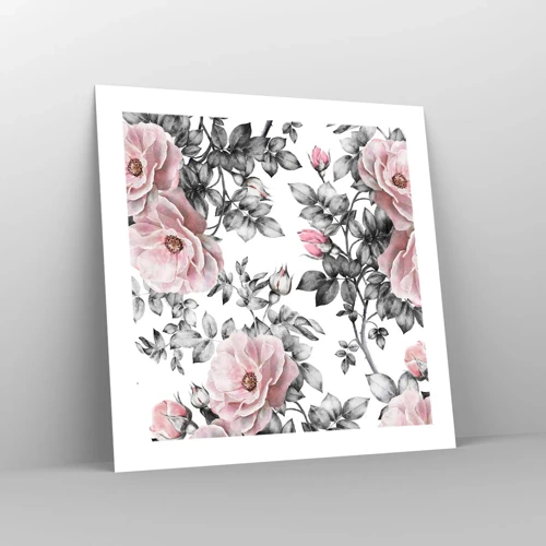 Poster - Getting Lost in Rose Flowers - 50x50 cm