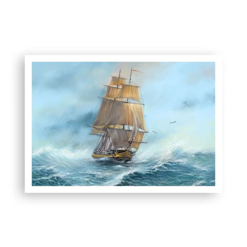 Poster - Gliding on the Waves - 100x70 cm