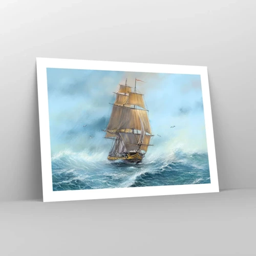 Poster - Gliding on the Waves - 70x50 cm