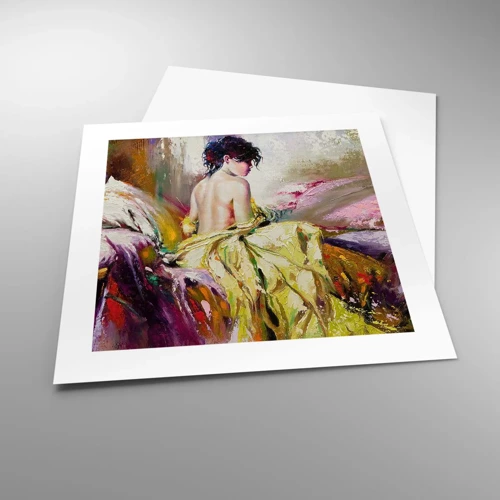 Poster - Graceful in Yellow - 40x40 cm