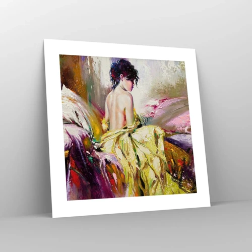 Poster - Graceful in Yellow - 40x40 cm