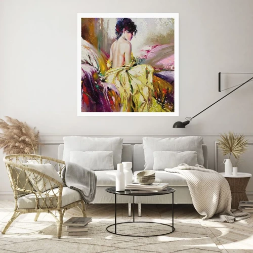 Poster - Graceful in Yellow - 50x50 cm