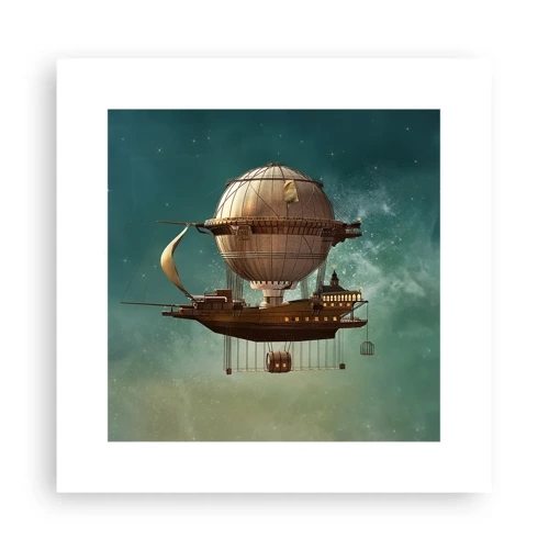 Poster - Greetings from Jules Verne - 30x30 cm