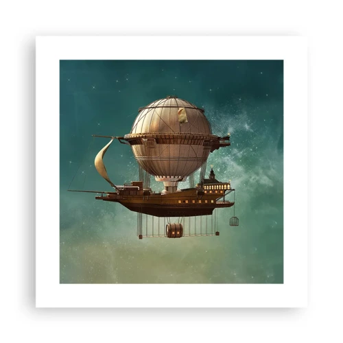 Poster - Greetings from Jules Verne - 40x40 cm