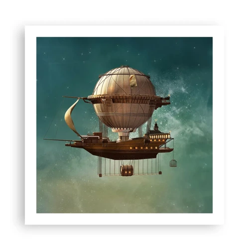 Poster - Greetings from Jules Verne - 60x60 cm