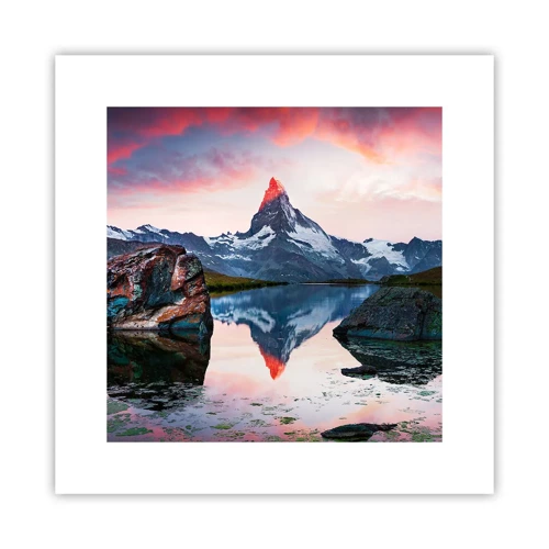 Poster - Heart of the Mountains Is Hot - 30x30 cm