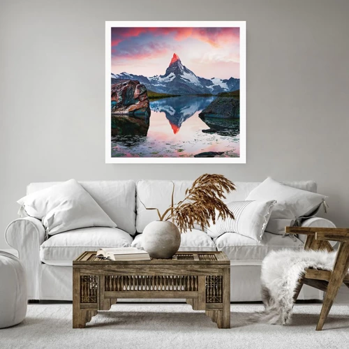 Poster - Heart of the Mountains Is Hot - 30x30 cm