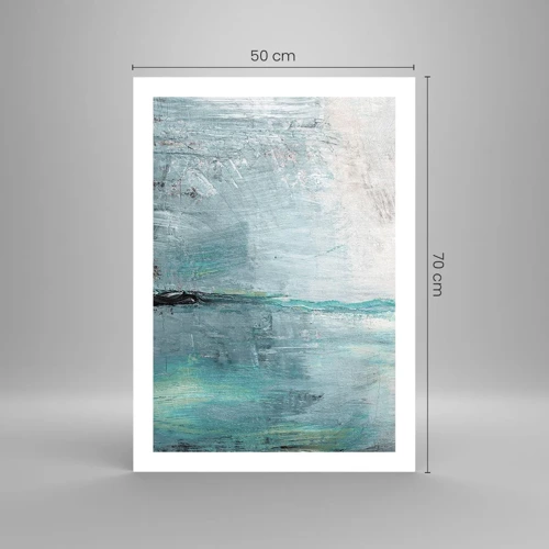 Poster - Horizontally in Blue - 50x70 cm