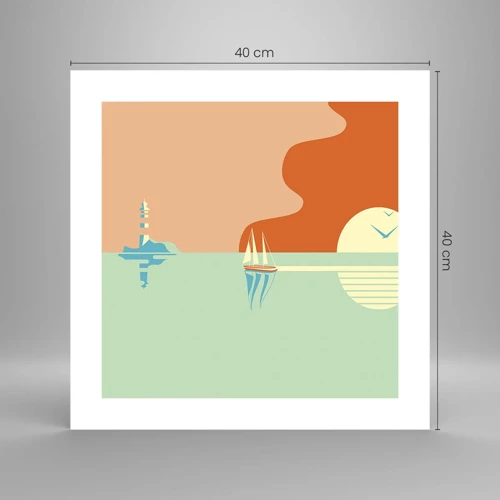 Poster - Ideal Sea Landscape - 40x40 cm