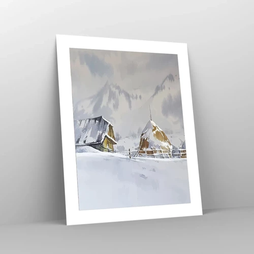 Poster - In a Snowy Valley - 40x50 cm