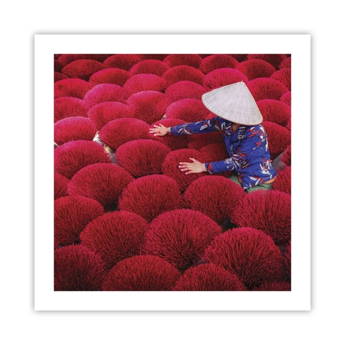 Poster - In the Rice Field  - 50x50 cm