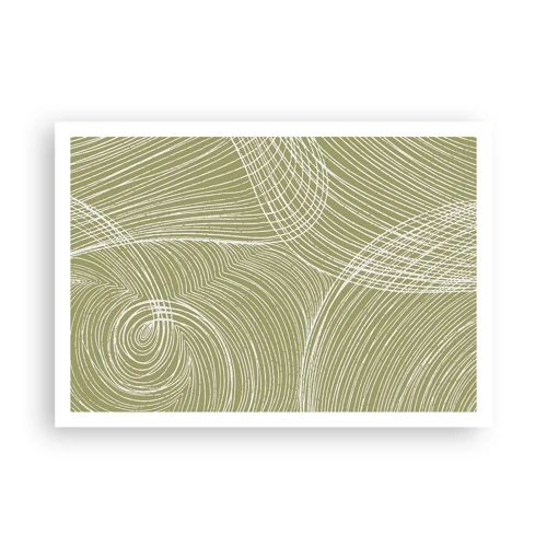 Poster - Intricate Abstract in White - 100x70 cm