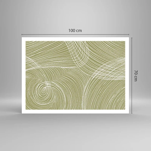 Poster - Intricate Abstract in White - 100x70 cm