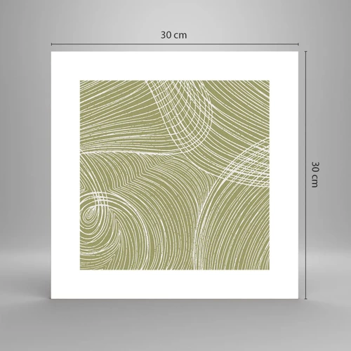 Poster - Intricate Abstract in White - 30x30 cm