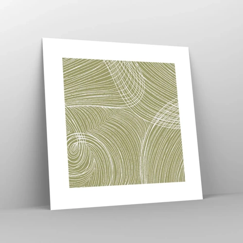 Poster - Intricate Abstract in White - 30x30 cm