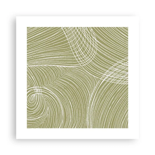 Poster - Intricate Abstract in White - 40x40 cm