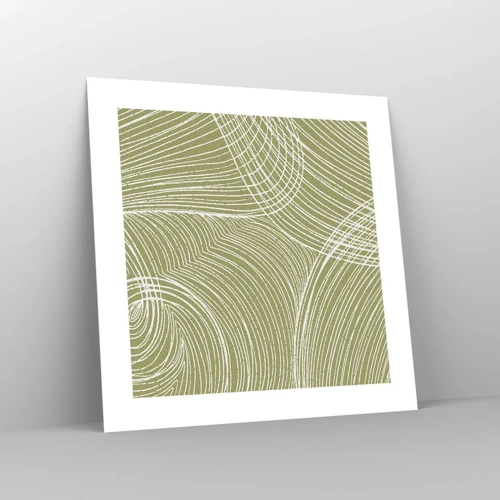 Poster - Intricate Abstract in White - 40x40 cm