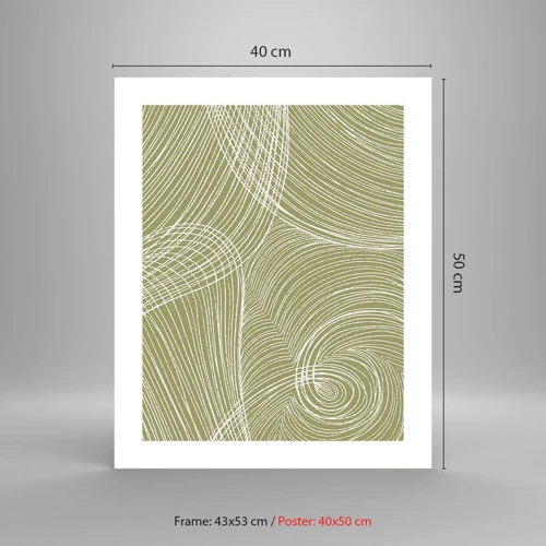 Poster - Intricate Abstract in White - 40x50 cm