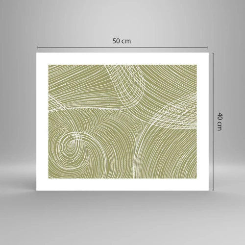 Poster - Intricate Abstract in White - 50x40 cm
