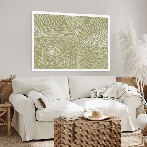 Poster - Intricate Abstract in White - 50x40 cm