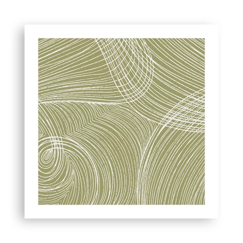 Poster - Intricate Abstract in White - 50x50 cm