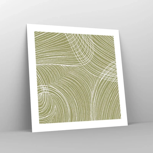 Poster - Intricate Abstract in White - 50x50 cm