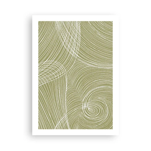 Poster - Intricate Abstract in White - 50x70 cm