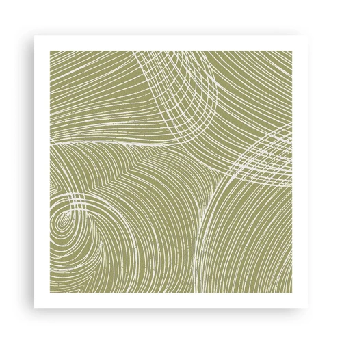 Poster - Intricate Abstract in White - 60x60 cm
