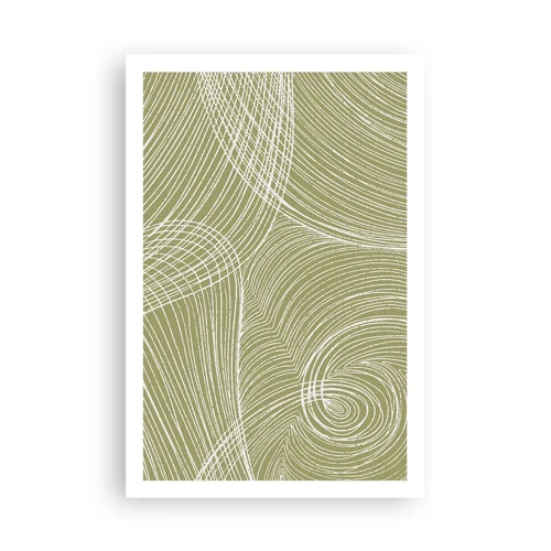 Poster - Intricate Abstract in White - 61x91 cm