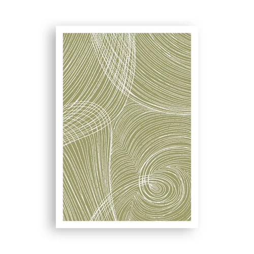 Poster - Intricate Abstract in White - 70x100 cm