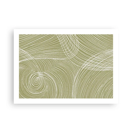 Poster - Intricate Abstract in White - 70x50 cm