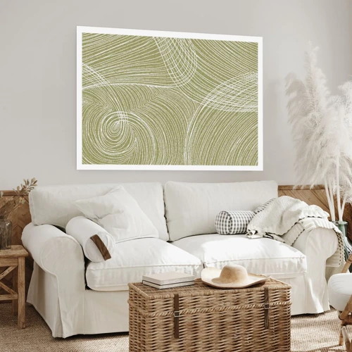 Poster - Intricate Abstract in White - 70x50 cm