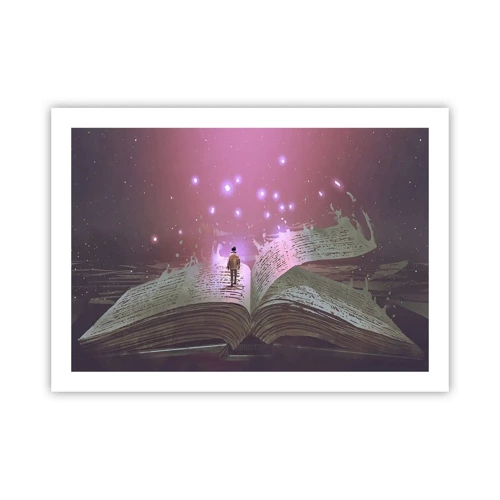 Poster - Invitation to Another World -Read It! - 70x50 cm