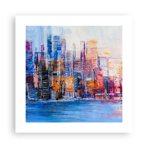 Poster - Joyful Metropolis - 40x40 cm