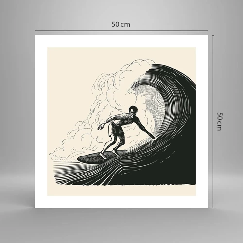 Poster - King of the Wave - 50x50 cm